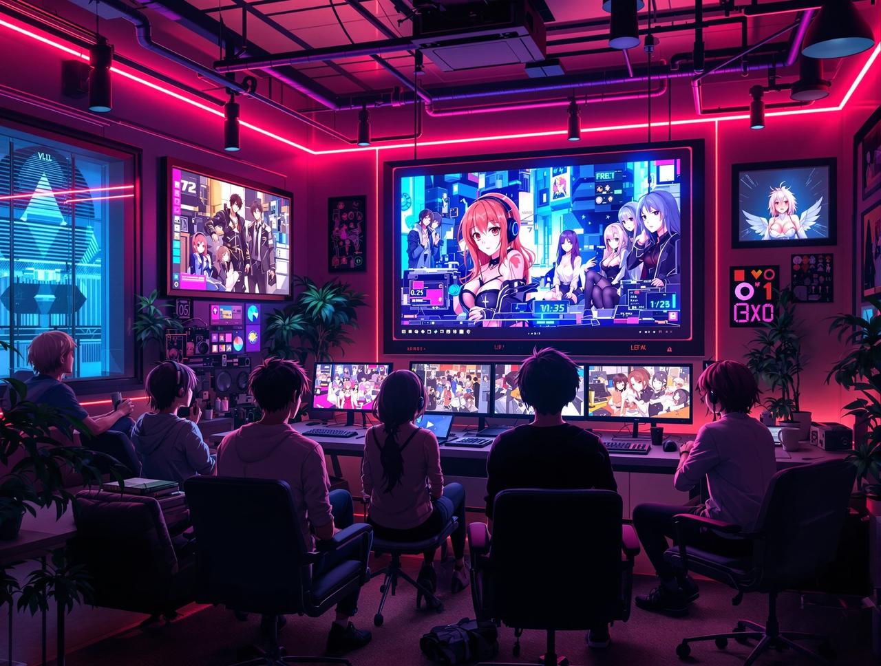 日本动漫网站团队在工作